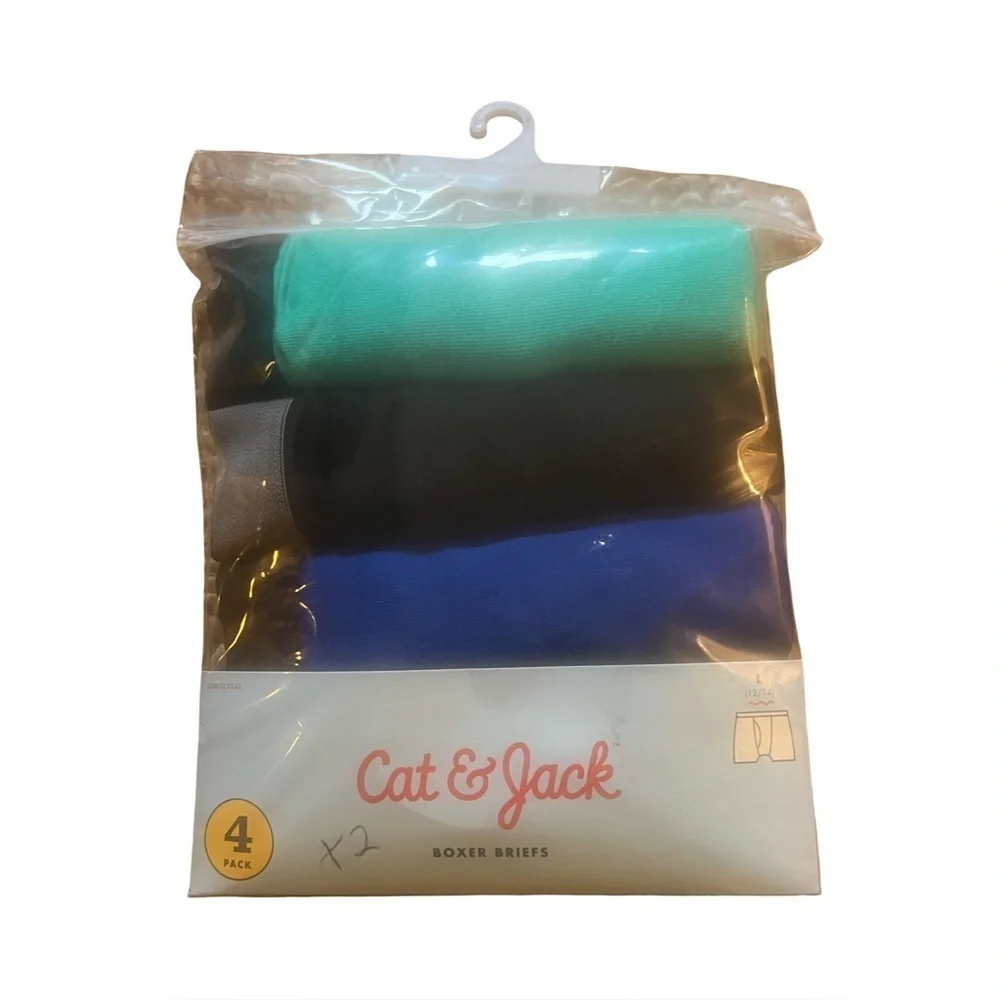 Cat & Jack Boys 4-Pack Boxer Briefs L (12/14) NWT